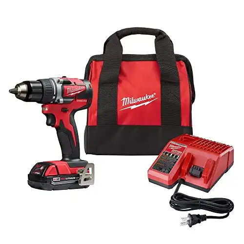 Milwaukee18-Volt Lithium-Ion Compact Brushless Cordless 1/2 in. Drill/Driver Kit