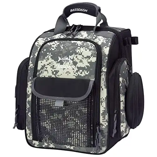 BASSDASH FP04 Fishing Tackle Backpack Water Resistant Bag
