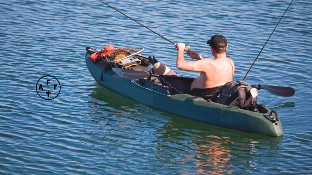 Man fishing on kayak
