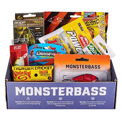 MONSTERBASS Platinum Series Box with Regional Bass Fishing Tackle Kit (7+ Pro Bass Fishing Baits)