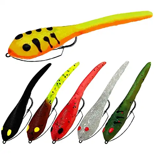 DELONG LURES - Made in The USA - Weedless 3" Tadpole Fishing Lures